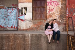 lesbian couple in neighborhood