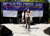 U.S. Report: “Conversion Therapy Must End” Spoken word poet Joanna Hoffman performs at the 10th Youth Pride Day Festival at Rock Creek Park in Washington DC. A United States government report conversion therapy—efforts to “convert” LGBT youth to heterosexuality—must stop.