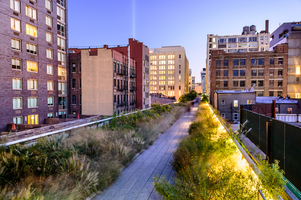 A photo of High Line Park, located in New York.
