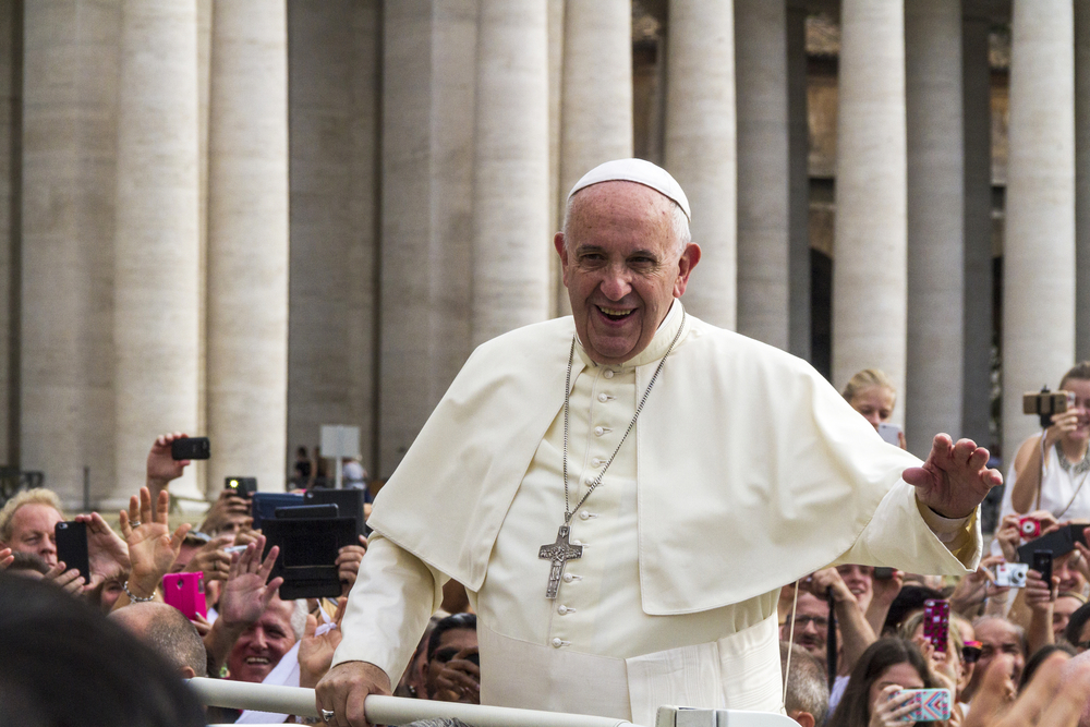A photo of Pope Francis.