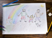Texas Bill Would Allow Adoption Agencies to Reject Applicants Based on Their Religion and Sexual Orientation A child's drawing of a family with two dads.