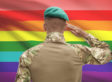 LGBT Groups Fear James Mattis Will Roll-Back Protections for Transgender Troops A military service member salutes the rainbow LGBT flag.
