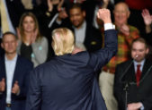 How Trump Turned His Back on the LGBTQ Community Donald Trump shown from the back.