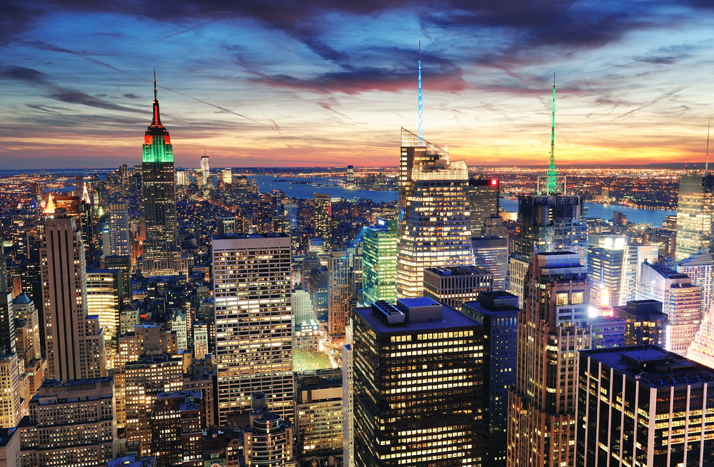 A photo of the New York City skyline.