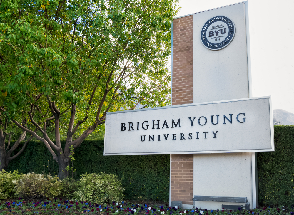 A photo of Brigham Young University, a Mormon college.